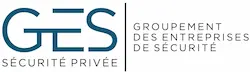 Logo GES sécurité privée Logotipo de GES Seguridad Privada